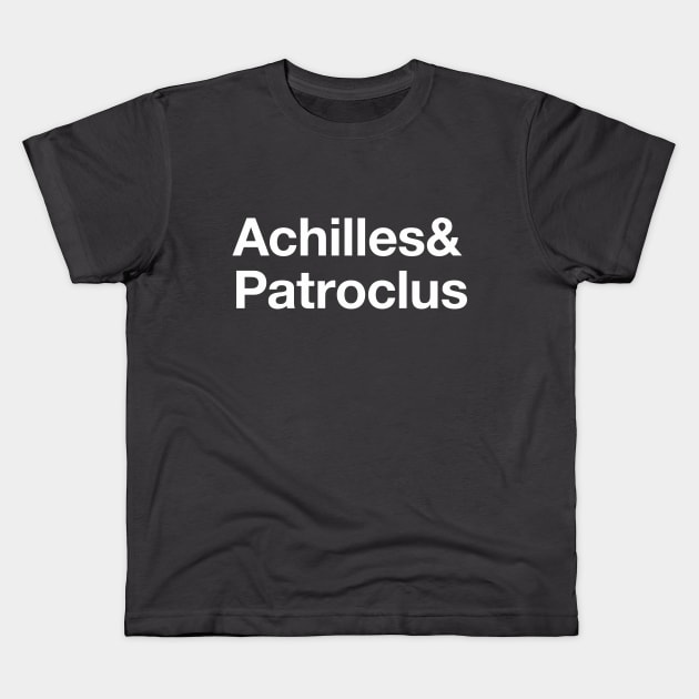 Achilles & Patroclus Greek Myth Ampersand Gift Kids T-Shirt by terrybain